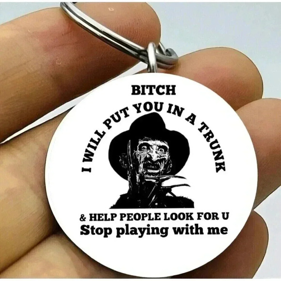 Freddy Series Kierr Horror  Stop Playing With Me Hot Keychain - Picture 1 of 1